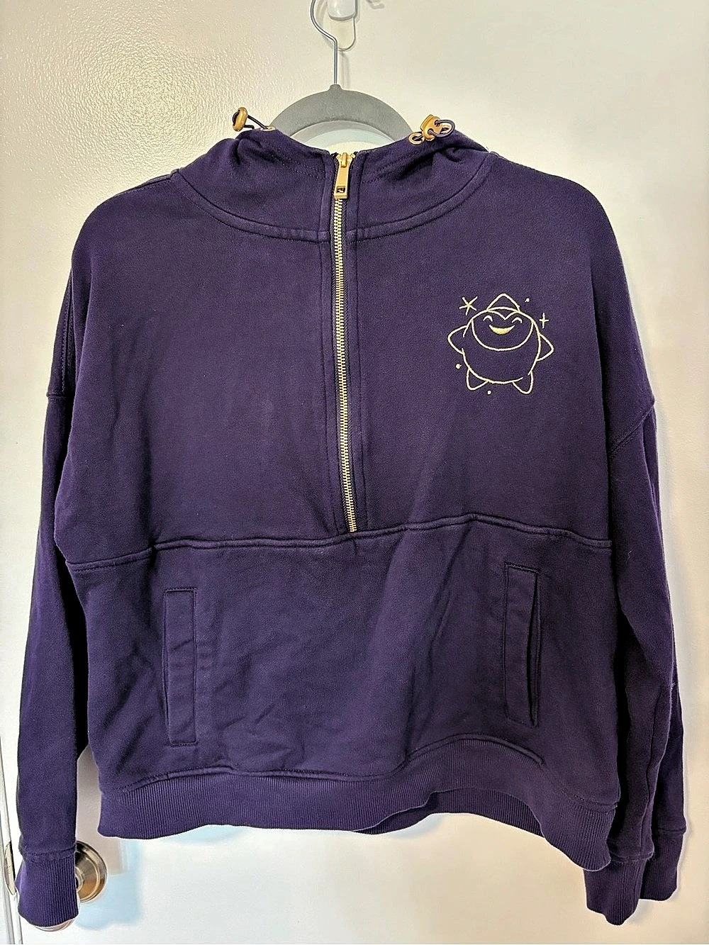 Disney Parks Wish Star Pullover Half Zip Hoodie Jacket Women's Large